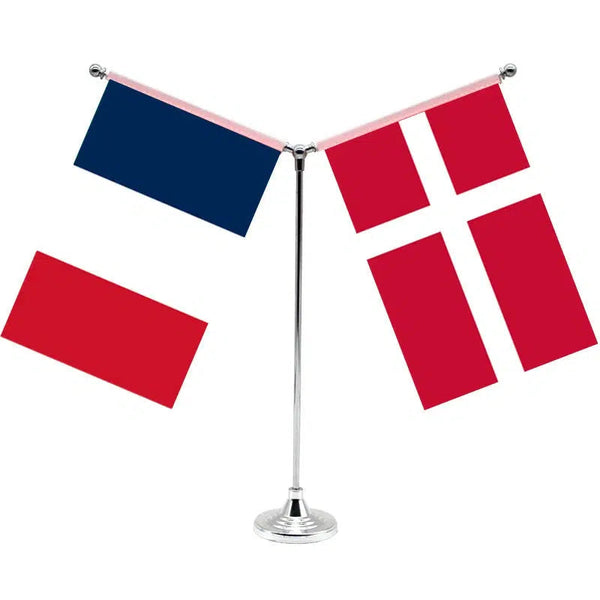 France Iceland Desk Flag - Custom Table Flags (Small)