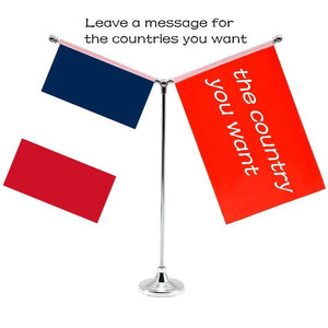 France Iceland Desk Flag - Custom Table Flags (Small)