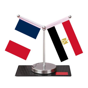 France Morocco Desk Flag - Custom Table Flags (Mini)