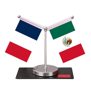 France Peru Desk Flag - Custom Table Flags (Mini)