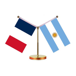France Peru Desk Flag - Custom Table Flags (Mini)