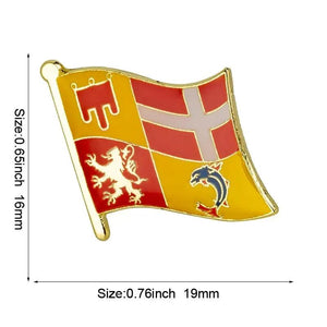 France Province Flag Lapel Pin Collection - Enamel Pin Flag