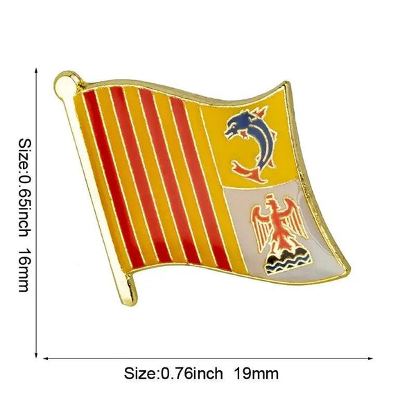 France Province Flag Lapel Pin Collection - Enamel Pin Flag