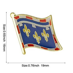 France Province Flag Lapel Pin Collection - Enamel Pin Flag