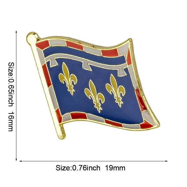 France Province Flag Lapel Pin Collection - Enamel Pin Flag