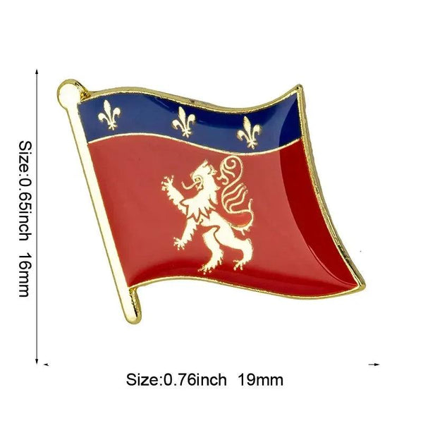 France Province Flag Lapel Pin Collection - Enamel Pin Flag