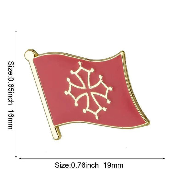 France Province Flag Lapel Pin Collection - Enamel Pin Flag