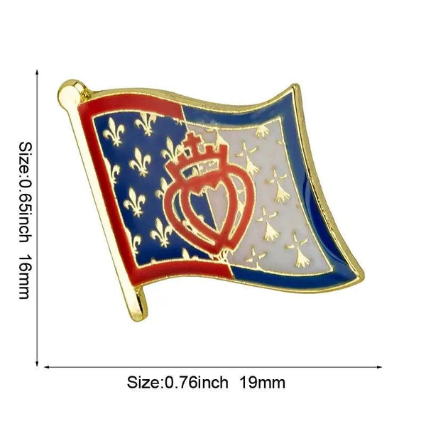 France Province Flag Lapel Pin Collection - Enamel Pin Flag