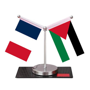 France Saudi Arabia Desk Flag - Custom Table Flags (Mini)