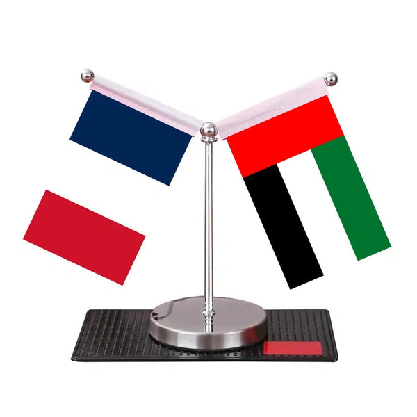 France Saudi Arabia Desk Flag - Custom Table Flags (Mini)