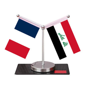 France Saudi Arabia Desk Flag - Custom Table Flags (Mini)