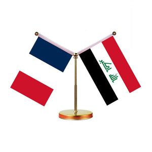 France Saudi Arabia Desk Flag - Custom Table Flags (Mini)