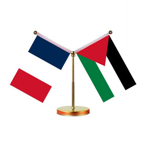 France Saudi Arabia Desk Flag - Custom Table Flags (Mini)