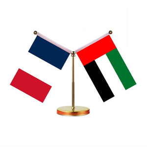 France Saudi Arabia Desk Flag - Custom Table Flags (Mini)