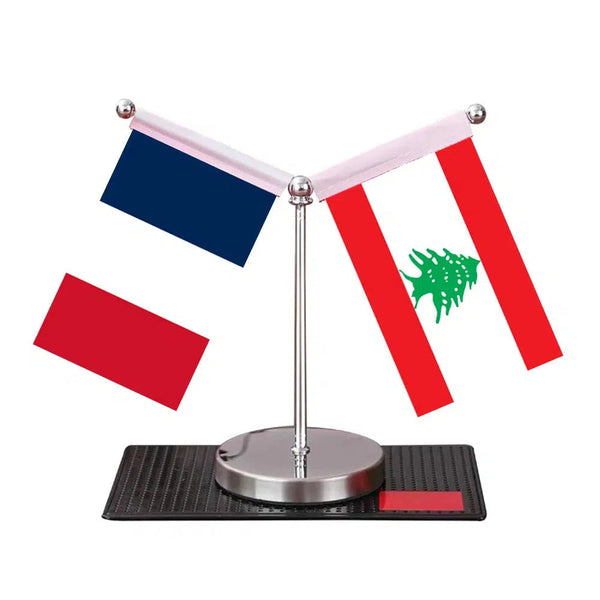 France Saudi Arabia Desk Flag - Custom Table Flags (Mini)