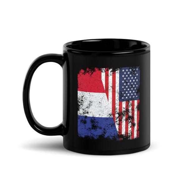 France USA Flag - Half American Mug