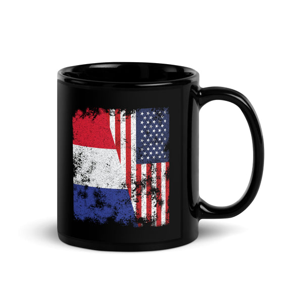 France USA Flag - Half American Mug