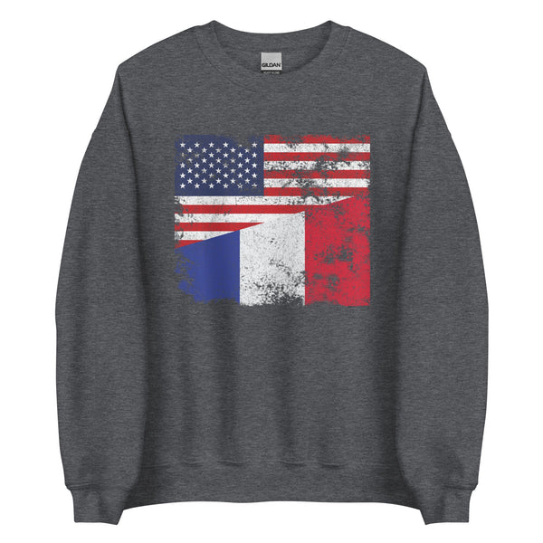 France USA Flag Sweatshirt