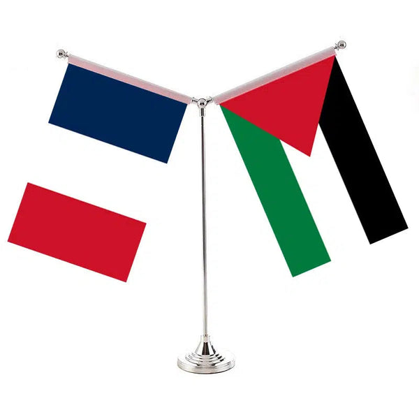France United Arab Emirates Desk Flag - Custom Table Flags (Small)