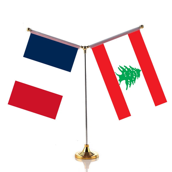 France United Arab Emirates Desk Flag - Custom Table Flags (Small)