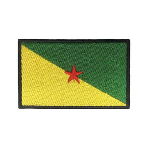 French Guiana Flag Patch - Iron On/Hook & Loop Patch