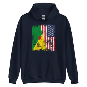 French Guiana USA Flag Hoodie