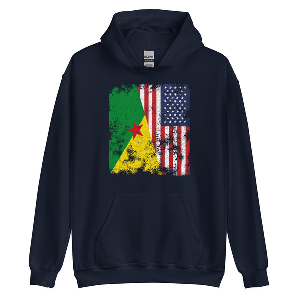 French Guiana USA Flag Hoodie