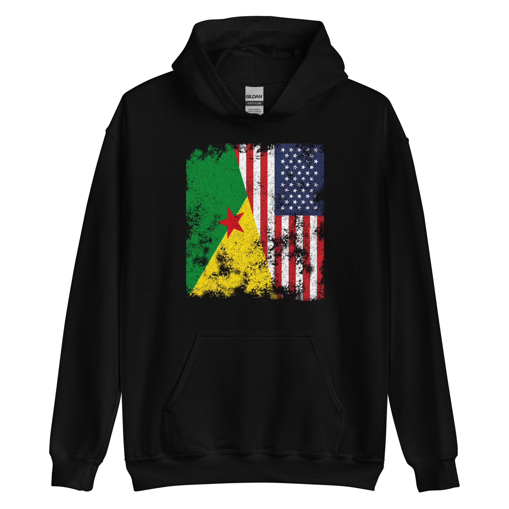 French Guiana USA Flag Hoodie