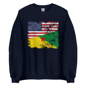 French Guiana USA Flag Sweatshirt