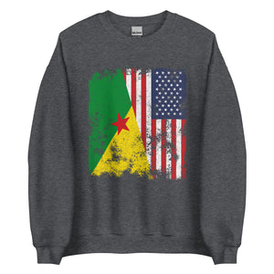 French Guiana USA Flag Sweatshirt