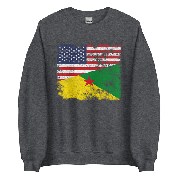 French Guiana USA Flag Sweatshirt