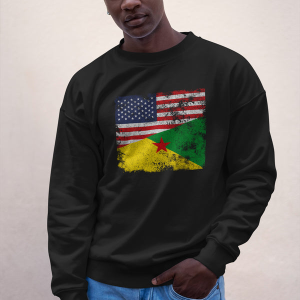 French Guiana USA Flag Sweatshirt