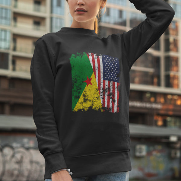 French Guiana USA Flag Sweatshirt