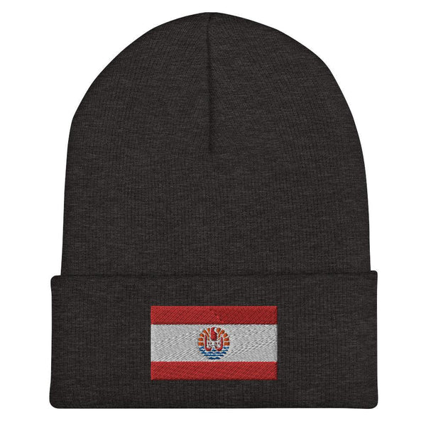 French Polynesia Flag Beanie - Embroidered Winter Hat