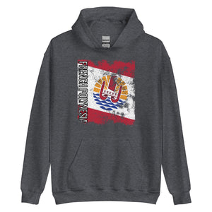 French Polynesia Flag - Distressed Flag Hoodie