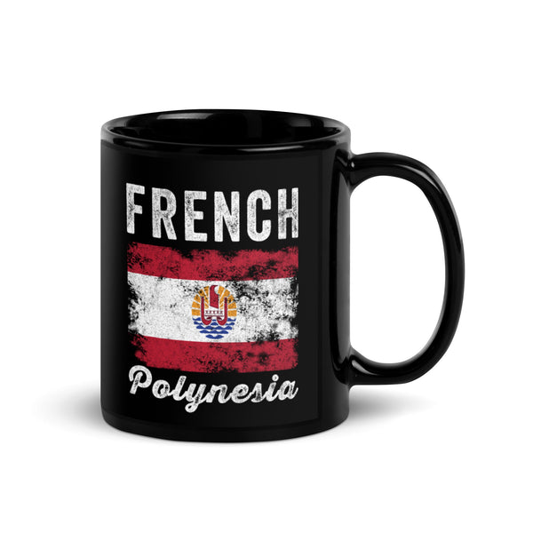 French Polynesia Flag Distressed Mug