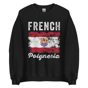 French Polynesia Flag Distressed Sweatshirt