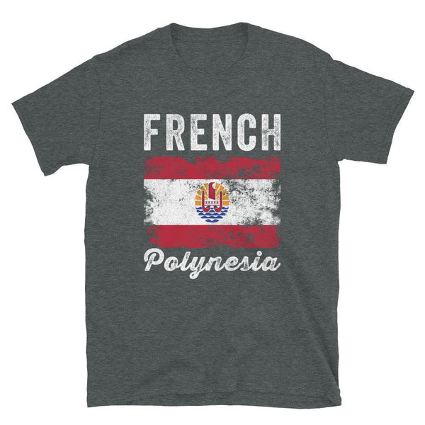 French Polynesia Flag Distressed T-Shirt