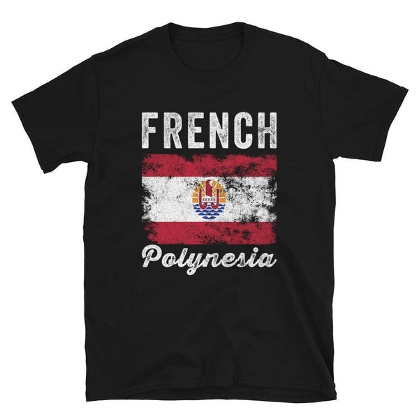 French Polynesia Flag Distressed T-Shirt