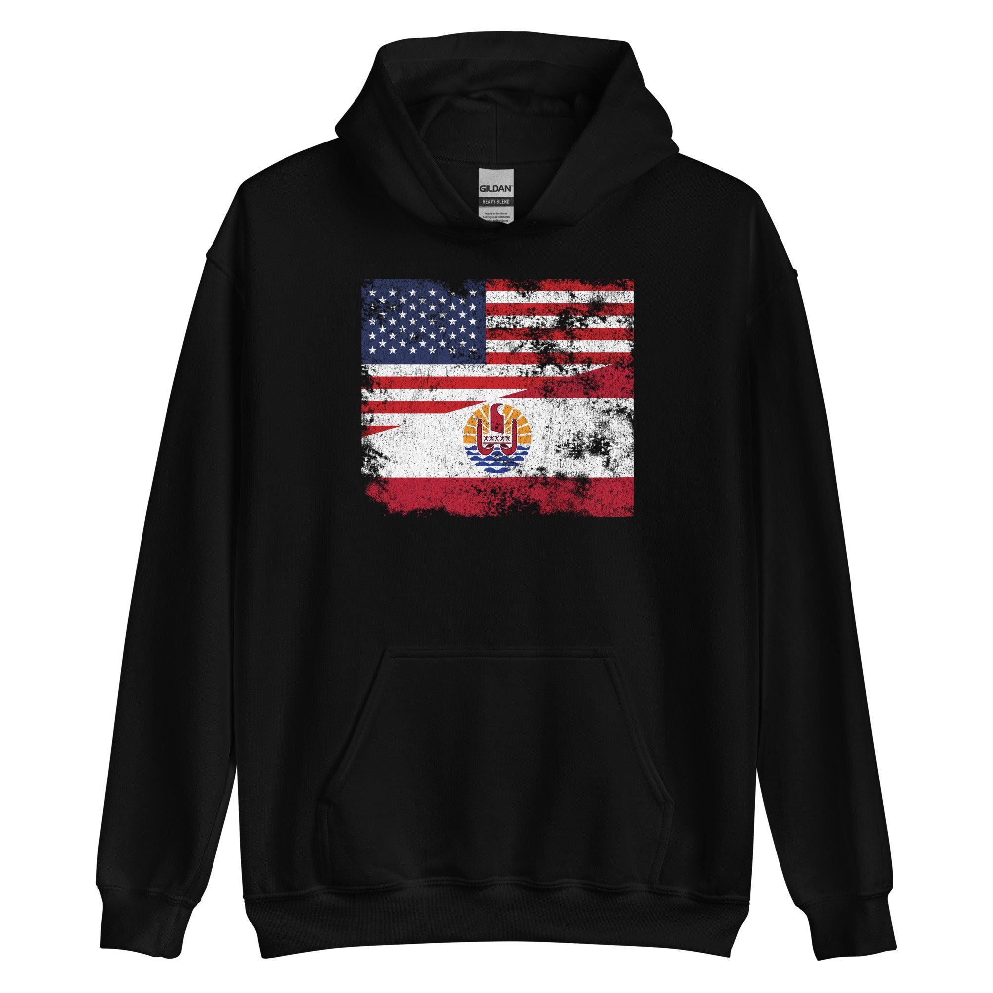 French Polynesia USA Flag Hoodie