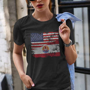 French Polynesia USA Flag T-Shirt