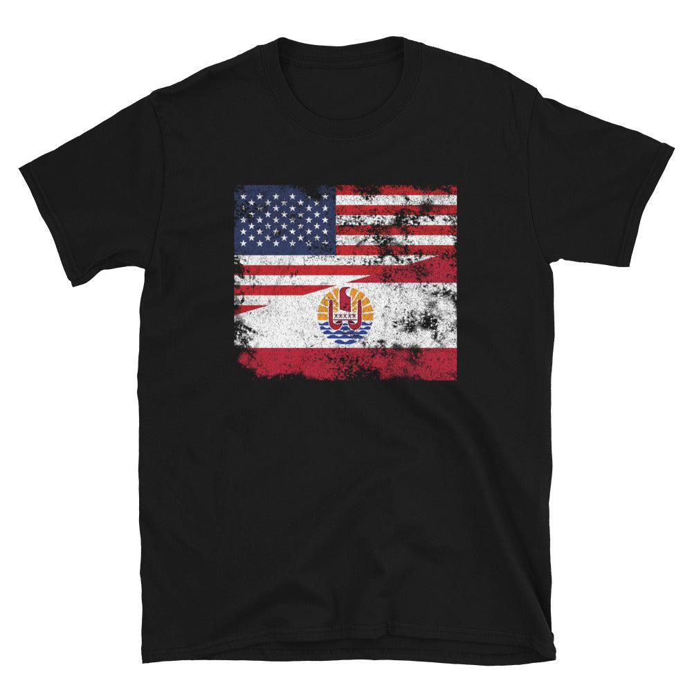 French Polynesia USA Flag T-Shirt