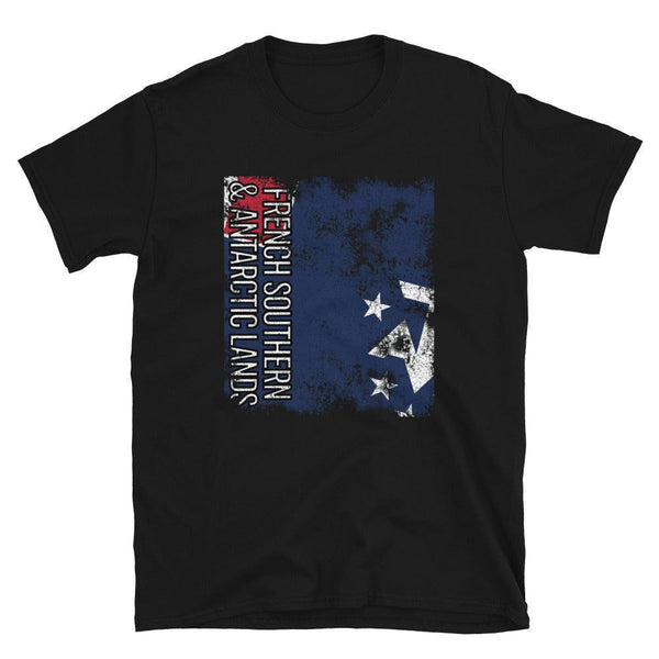 French Southern And Antarctic Lands Flag Distressed T-Shirt