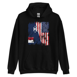 French Southern Antarctic Lands USA Flag Hoodie