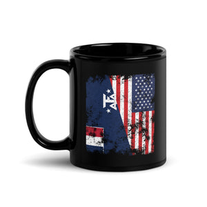 French Southern Antarctic Lands USA Flag Mug