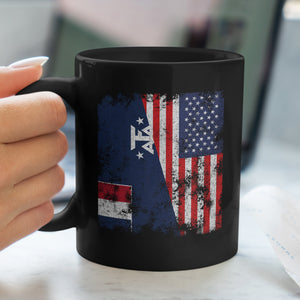 French Southern Antarctic Lands USA Flag Mug