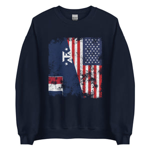 French Southern Antarctic Lands USA Flag Sweatshirt