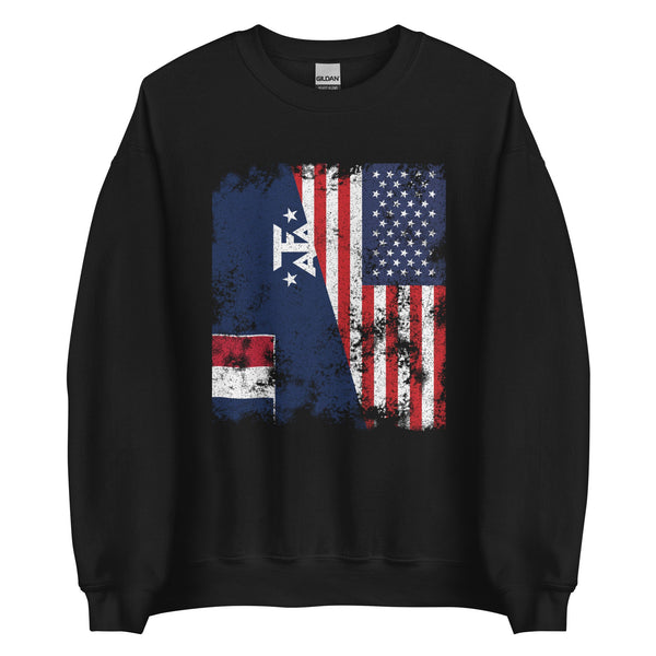 French Southern Antarctic Lands USA Flag Sweatshirt