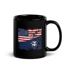 French Southern and Antarctic Lands USA Flag Mug