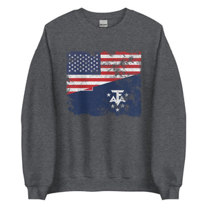 French Southern and Antarctic Lands USA Flag Sweatshirt